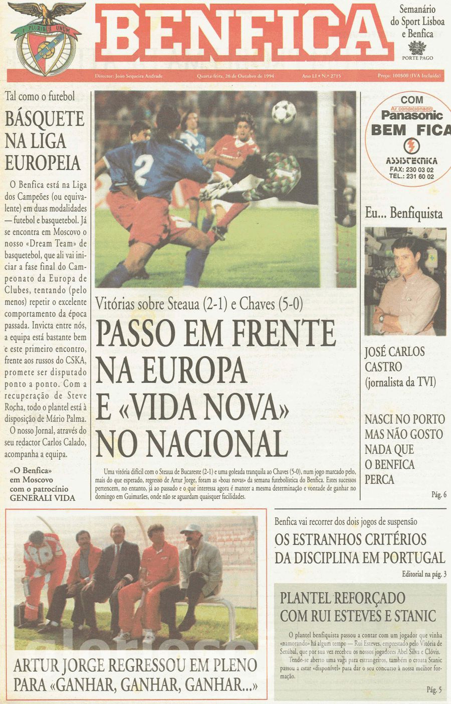 jornal o benfica 2715 1994-10-26